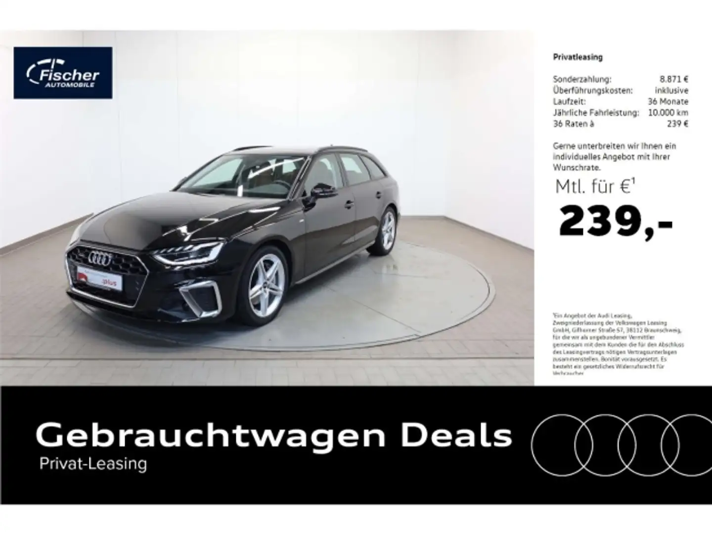 Audi A4 Avant 45 TFSI qu. S line S-Tronic AHK/P-Dach Schwarz - 1