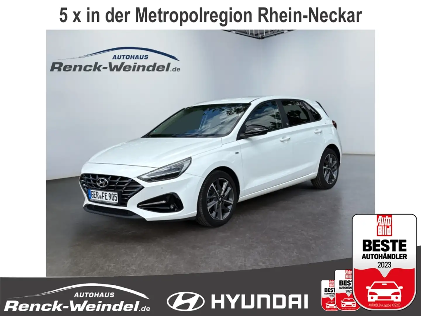Hyundai i30 Edition 30+ 1.5 T-GDI Navi LED Apple CarPlay Andro Weiß - 1