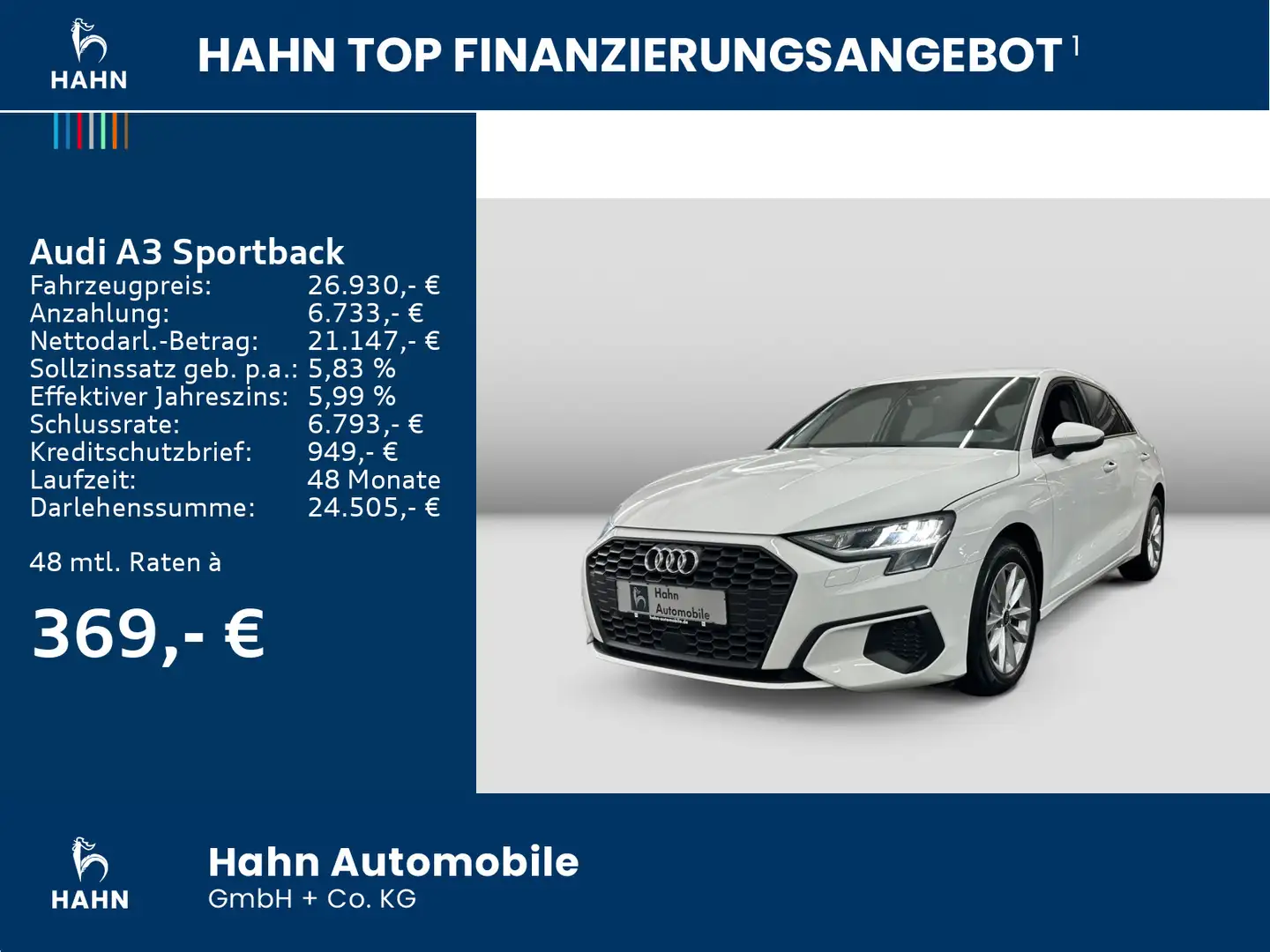 Audi A3 30TDI Navi Cam Tempo Virtual Klima Weiß - 2