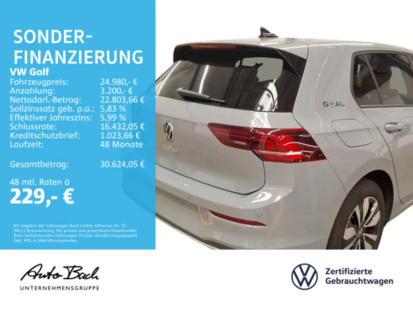 Volkswagen Golf VIII 1.5 TSI Goal LED Digital Cockpit ACC E Grau - 2