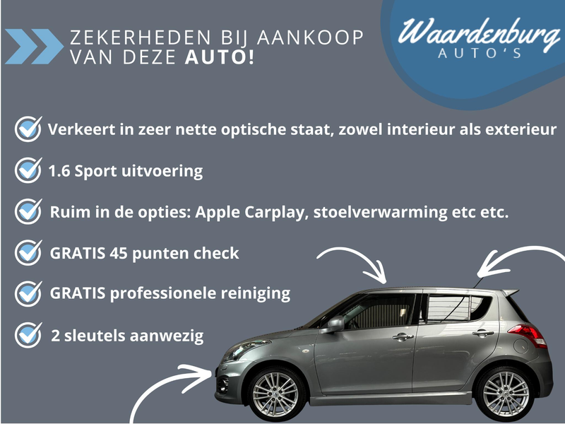 Suzuki Swift 1.6 Sport | Carplay | Xenon | Stoelverwarming | 13 — photo 9