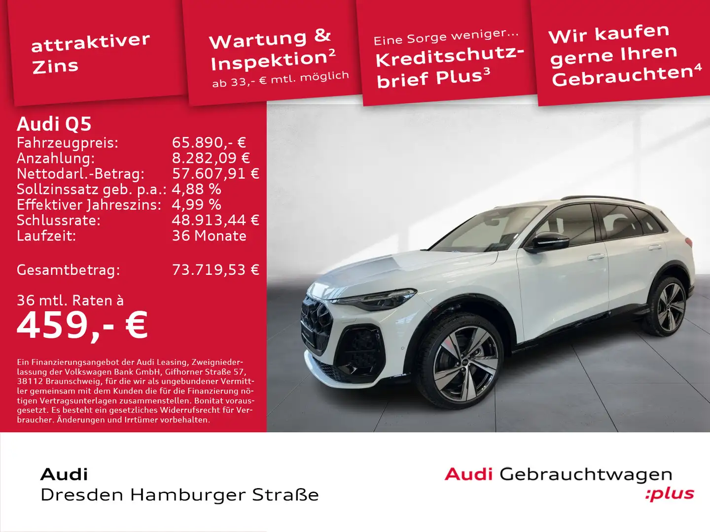 Audi Q5 SUV TDI quattro 150 kW S tronic Weiß - 1