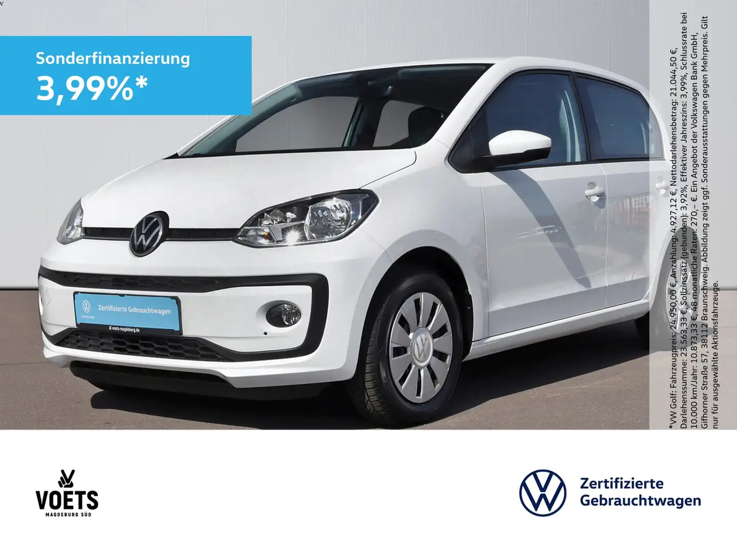 Volkswagen up! MOVE UP 1.0MPI 5-GANG CLIMATRONIC+GRA+PDC Bianco - 1