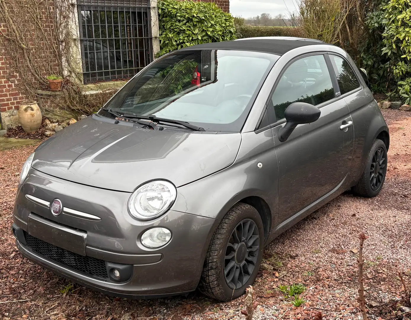 Fiat 500C 500C 0.9 Turbo TwinAir semi cuir moteur à chaîne Grau - 1