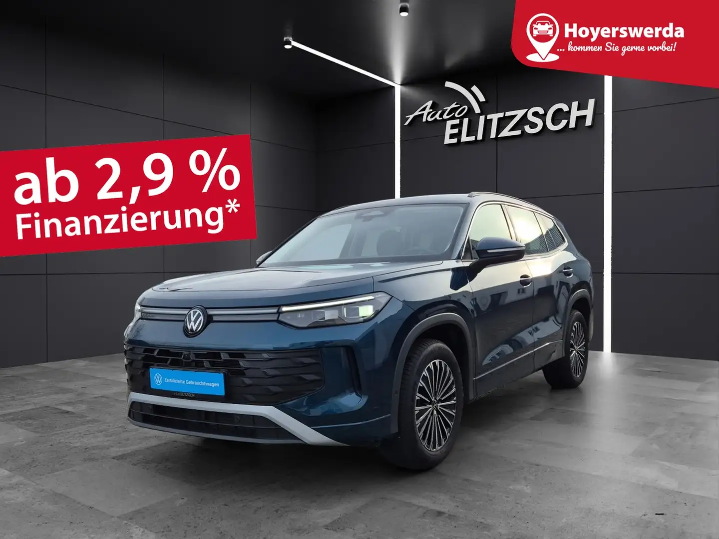 Volkswagen Tayron TDI Life DSG 4M Matrix 7-Si. AHK Navi AID ACC R... Blau - 1