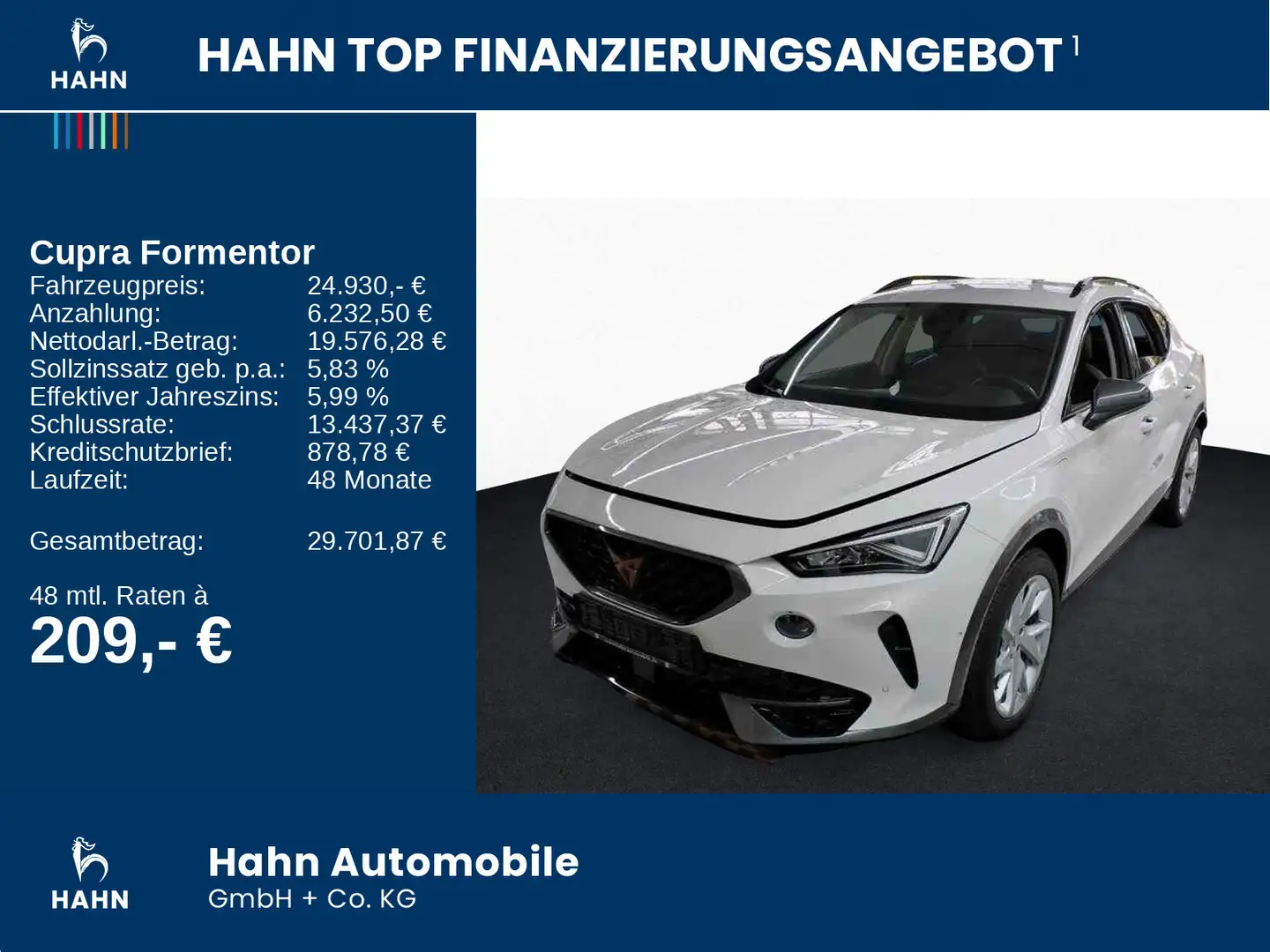 CUPRA Formentor 1.4e-HYBRID DSG LED Navi AHK Parklenk Weiß - 2
