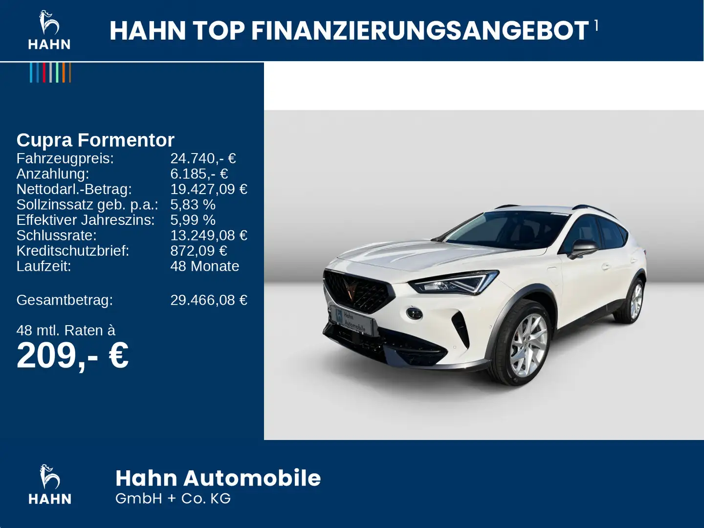 CUPRA Formentor 1.4e-HYBRID DSG LED Navi AHK Parklenk Weiß - 2