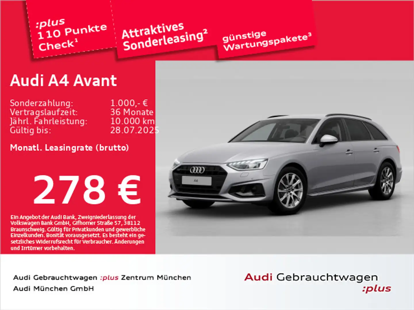 Audi A4 35 TDI S tronic advanced Virtual+/ACC/L Silber - 1