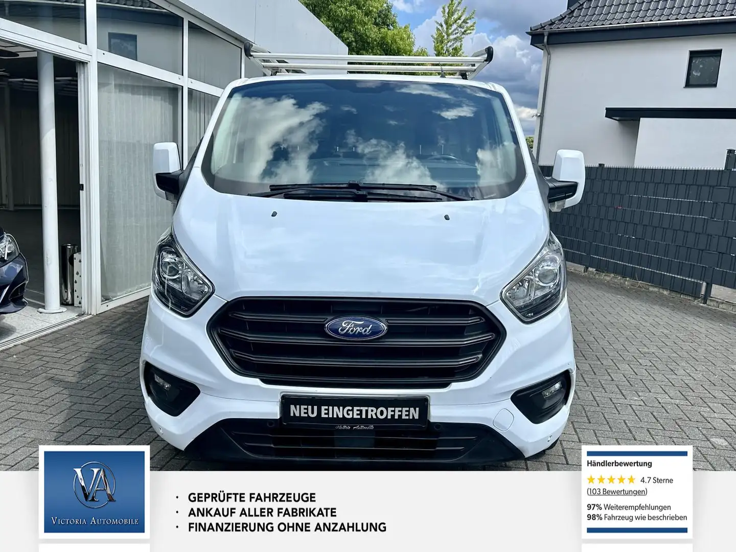 Ford Transit Custom Kasten 1 Hand. Scheckheft. 280 L1 Trend Blanc - 2