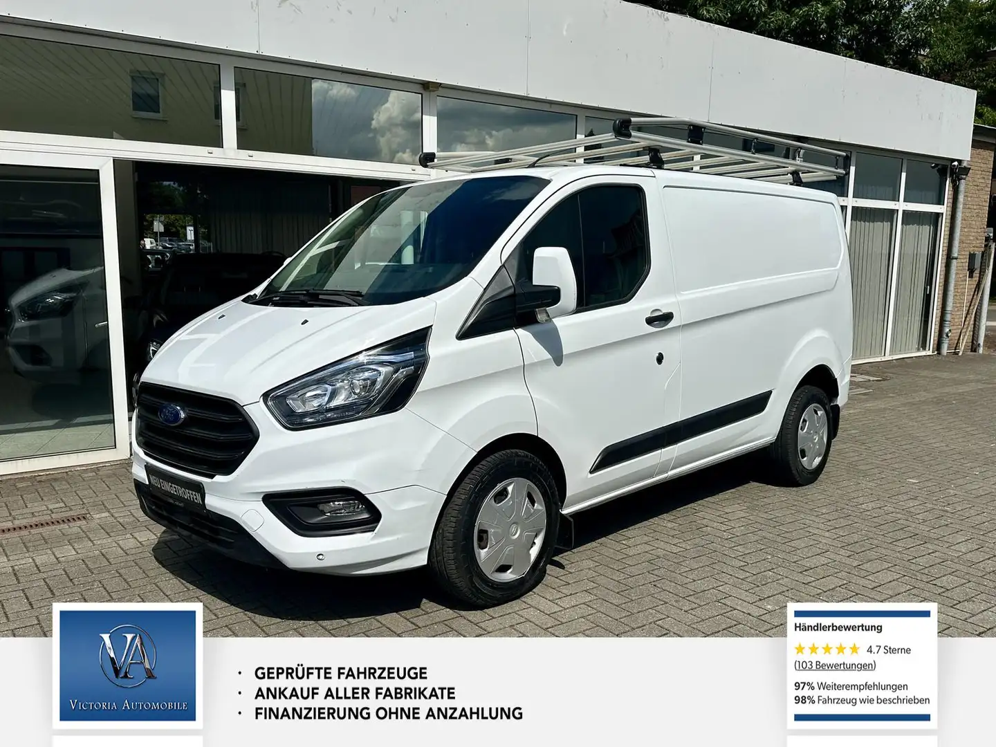 Ford Transit Custom Kasten 1 Hand. Scheckheft. 280 L1 Trend Blanc - 1