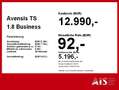 Toyota Avensis TS 1.8 Business Edition Pano*StandHz*Navi Blu/Azzurro - thumbnail 5