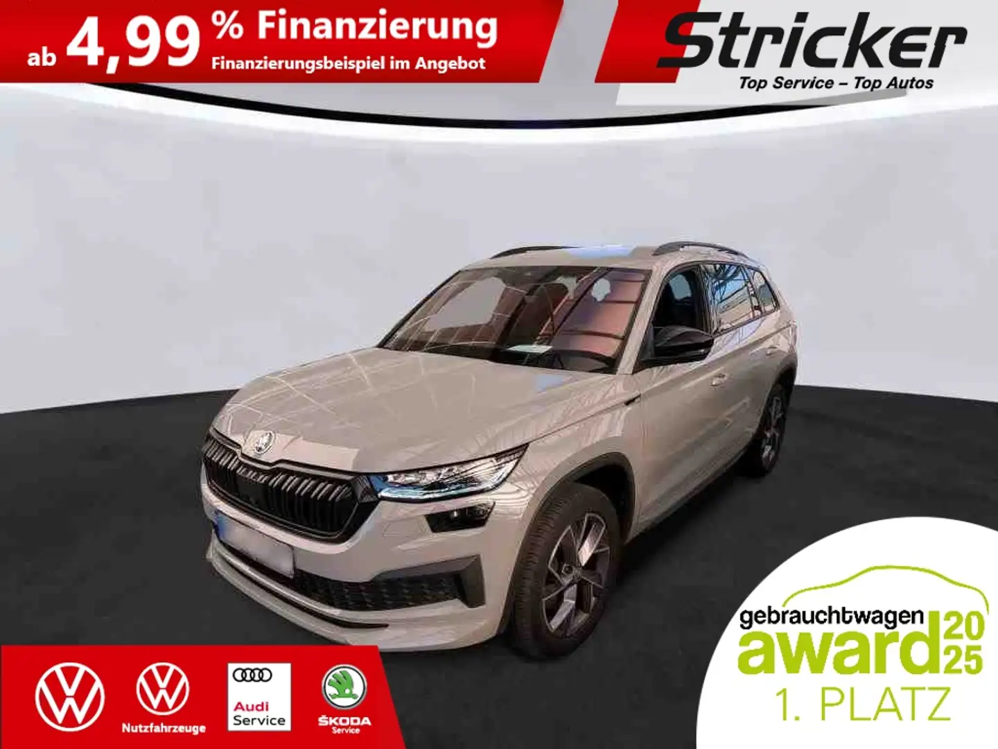 Skoda Kodiaq Sportline 2.0TSI DSG 4x4 439,-ohne Anzahlung AHK Silber - 1