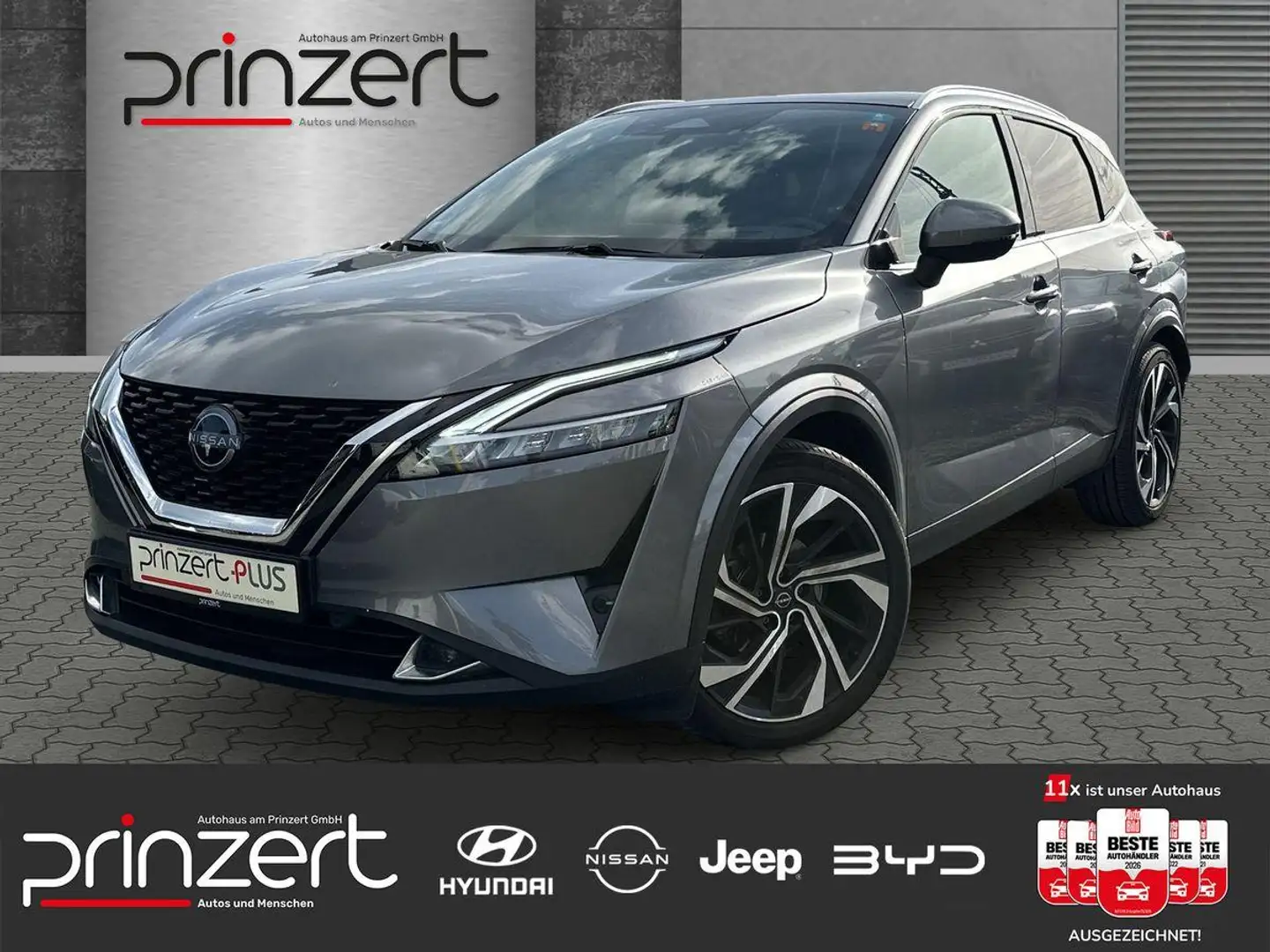 Nissan Qashqai 1.3 DIG-T MHEV Tekna+ Android Auto Gris - 1