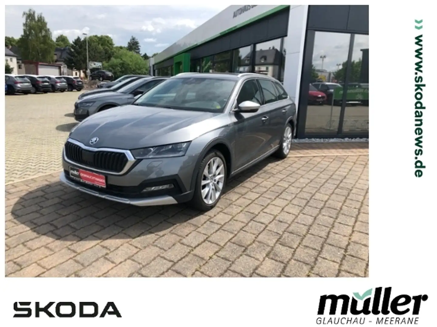 Skoda Octavia Combi Scout TSI Matrix-LED AHK Grau - 1