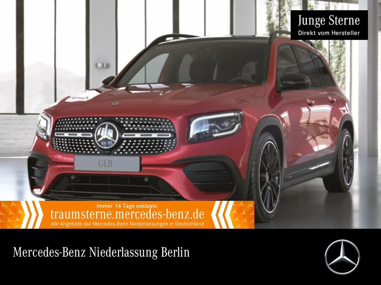 Mercedes-Benz GLB 250 4M AMG+NIGHT+PANO+360°+MULTIBEAM+HUD+8G Rot - 1