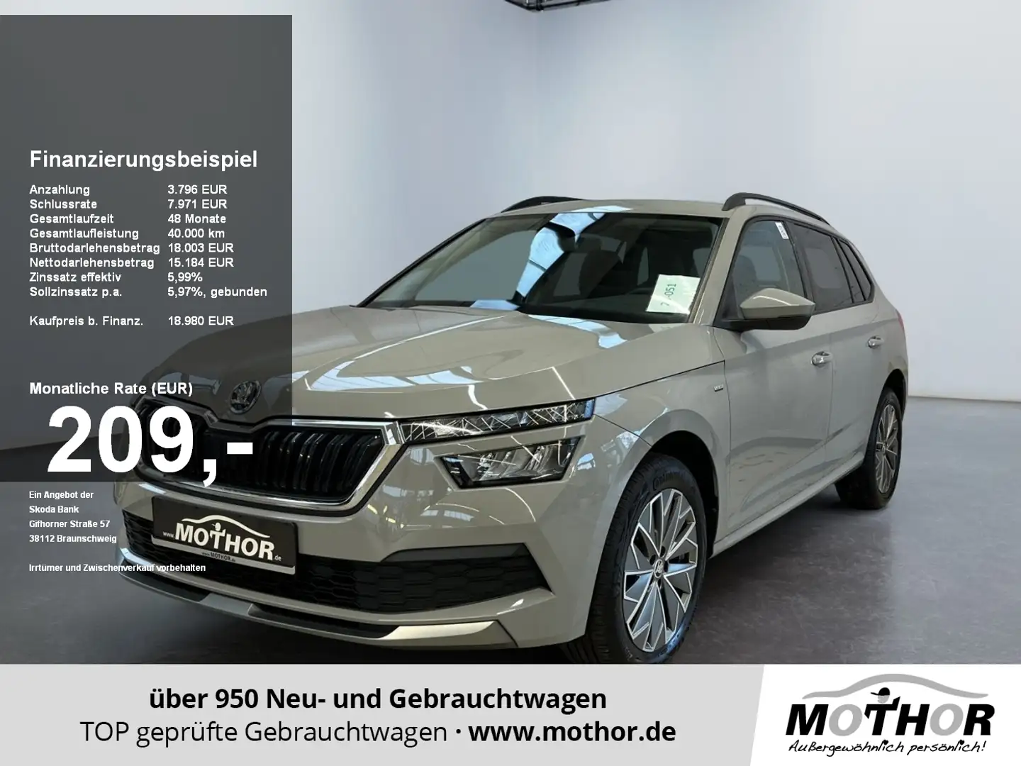 Skoda Kamiq Clever 1.0 TSI Navigation via Smartlink Grau - 1