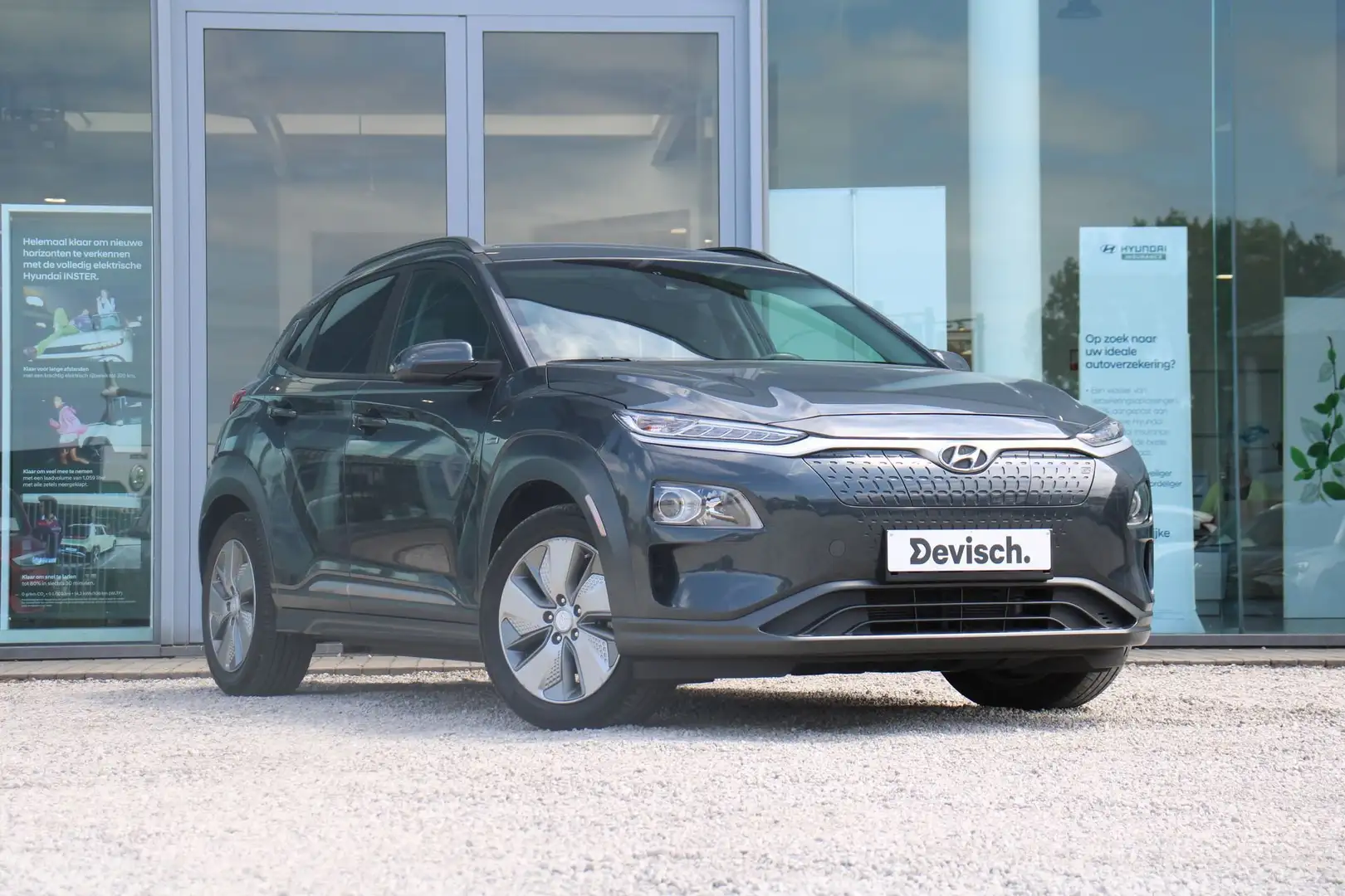 Hyundai KONA Twist Technopack 39KWH met 289KM bereik *CAM*A Grijs - 2