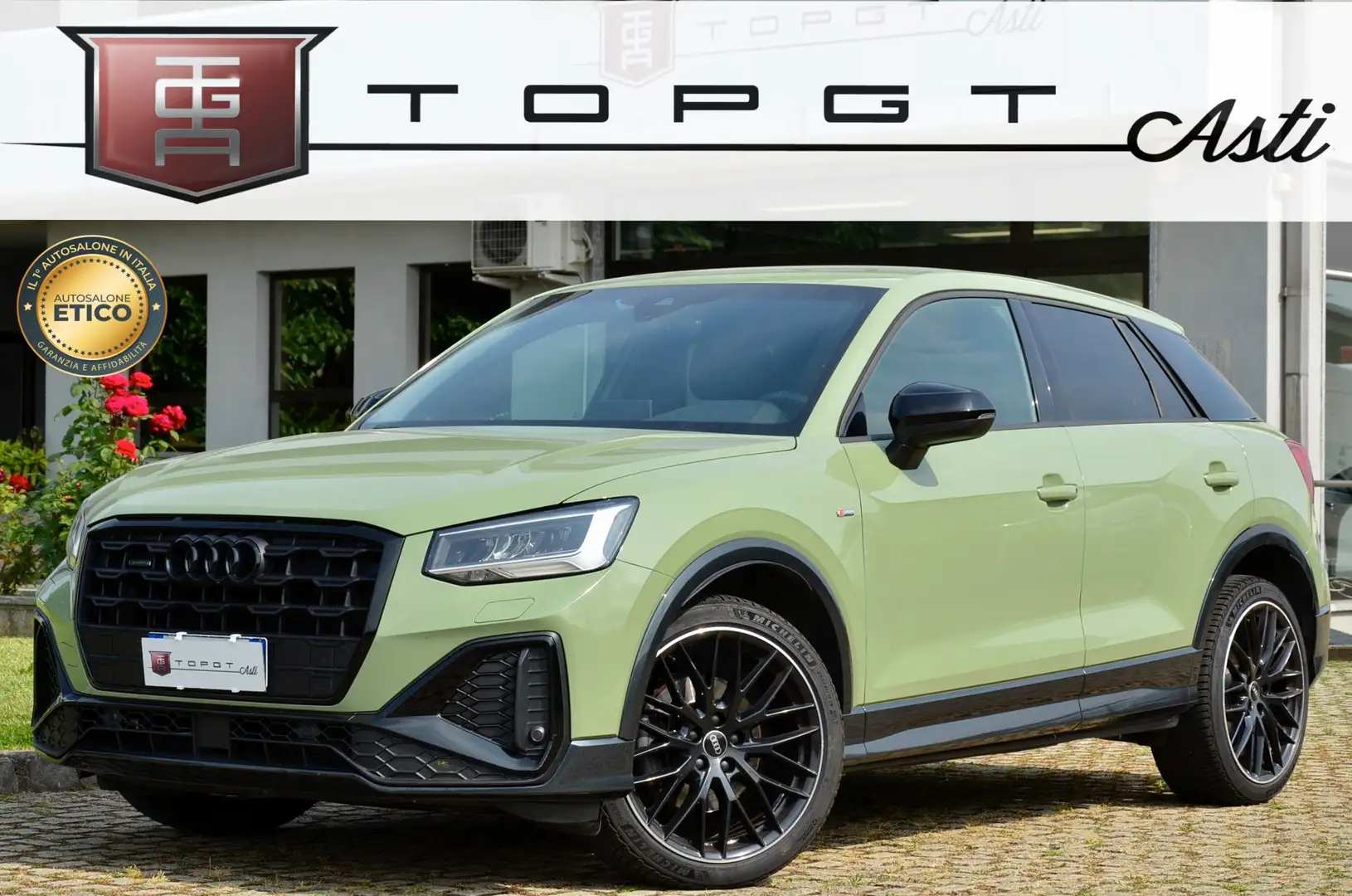 Audi Q2 35 2.0 tdi quattro S line INT+EXT 150cv s-tronic Yeşil - 1