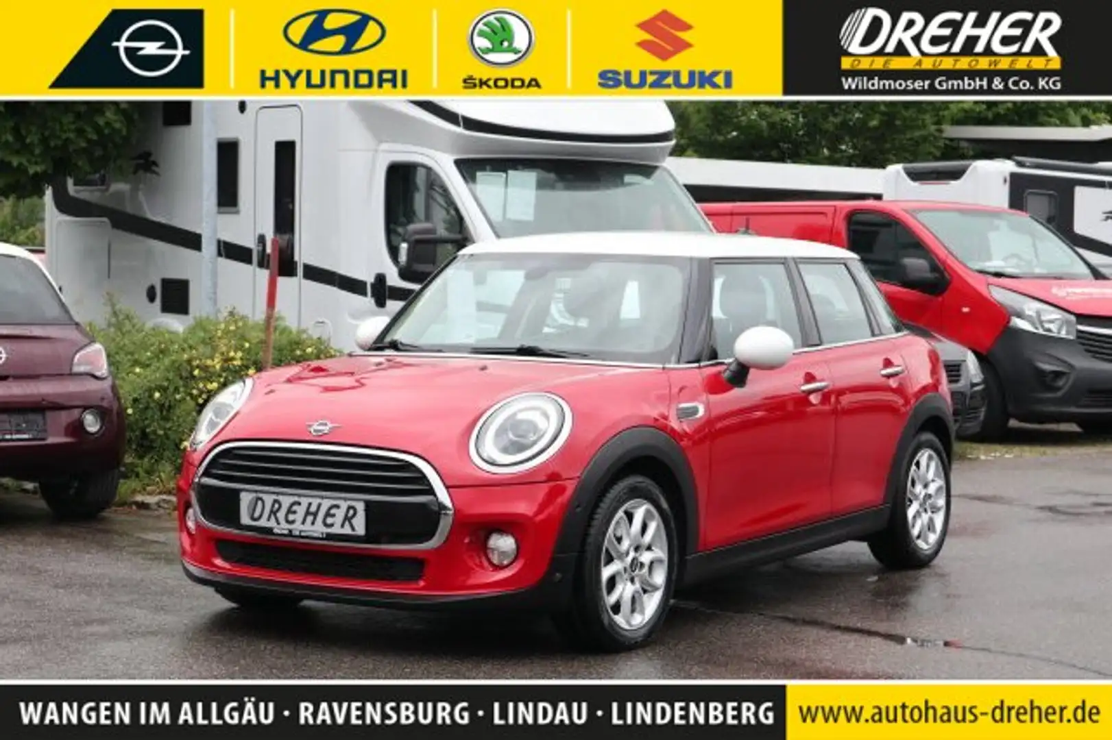 MINI Cooper Cooper RED & WHITE/PEPPER-Paket/ KLIMA/Sitzheiz. Rot - 1