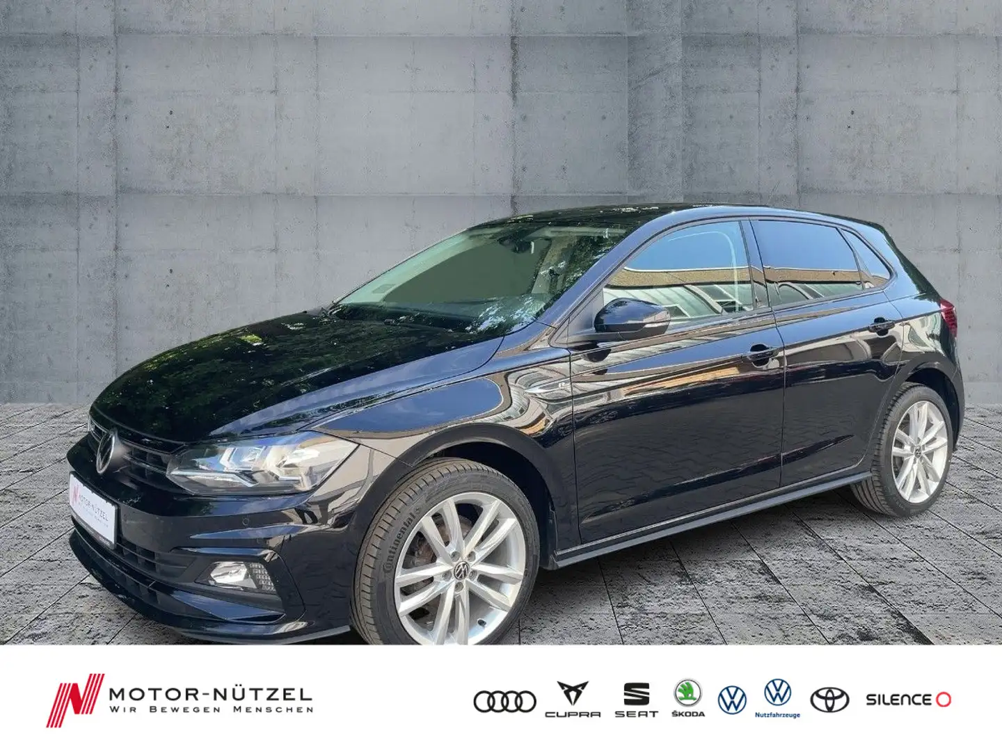 Volkswagen Polo 1.0 TSI R-LINE NAVI+DAB+ACC+SHZ+PDC+NSW+MFL Schwarz - 1