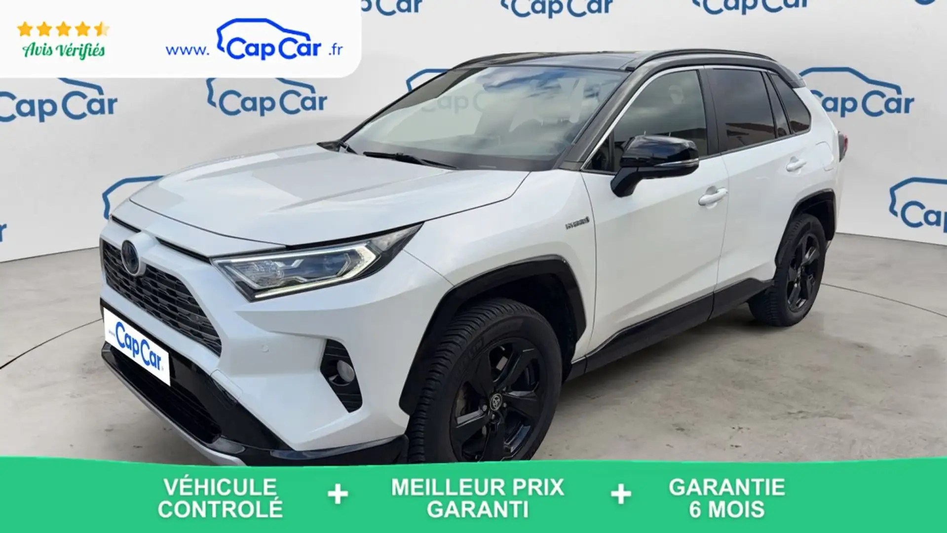 Toyota RAV 4 V 2.5 VVT-ie 218 Hybrid 2WD E-CVT Collection - Entretien constructeur Toit ouvrant Blanc - 1
