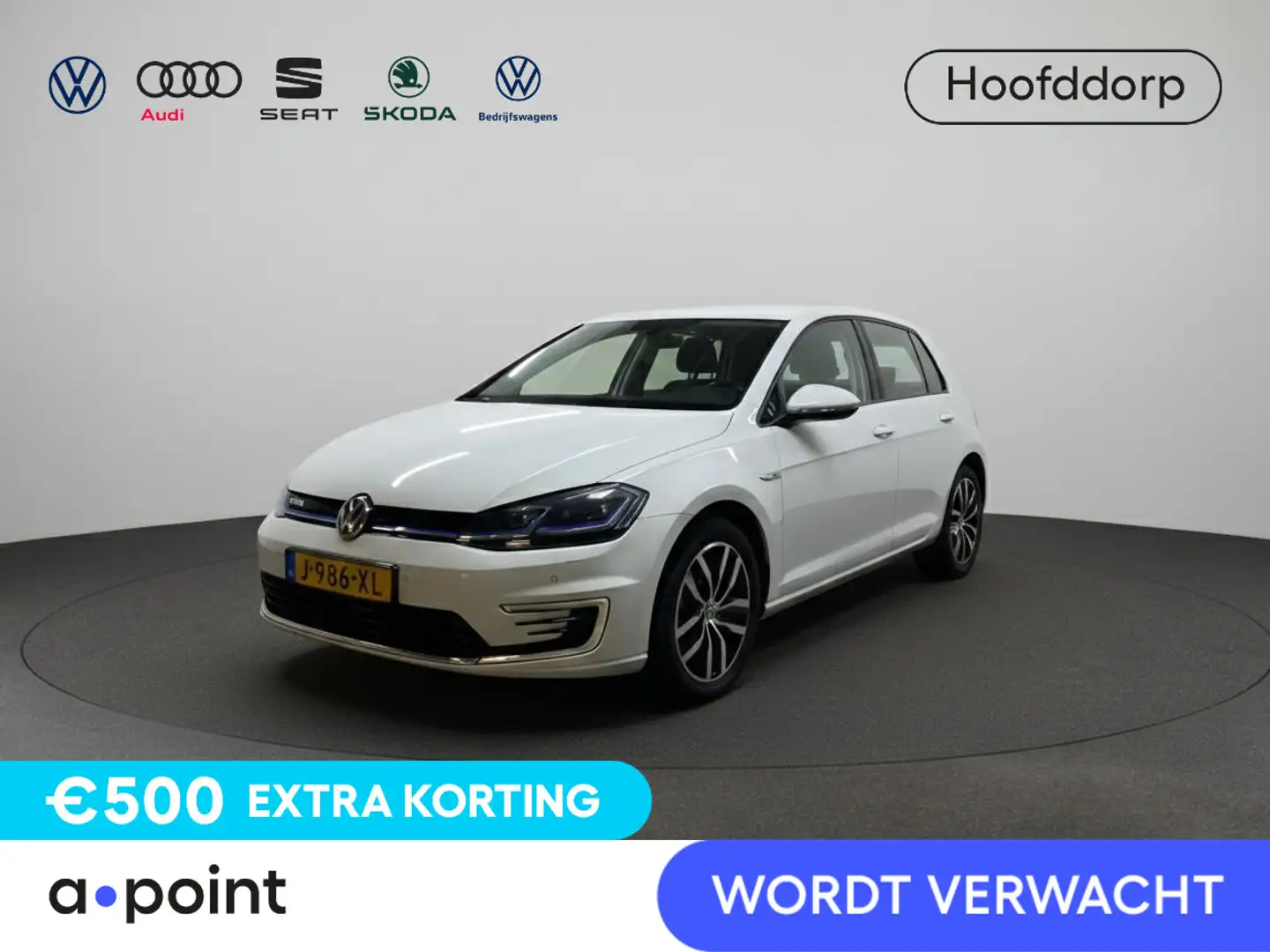 Volkswagen e-Golf E-DITION 136 pk | Navigatie | Warmtepomp | Parkeer Wit - 1