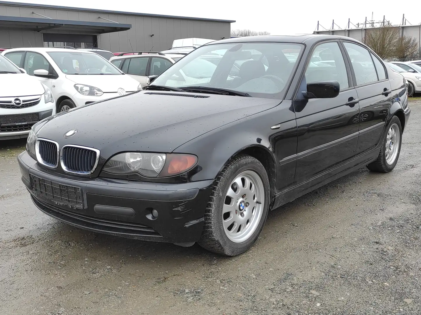 BMW 318 3er 318i AUTOMATIK VOLL-LEDER FAHRBEREIT ALUFELGEN Zwart - 2