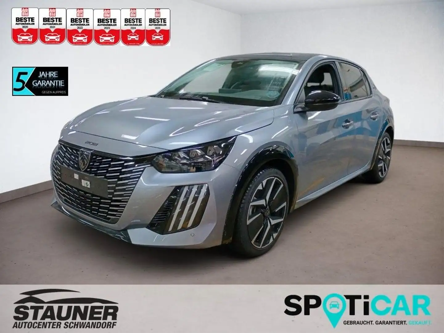 Peugeot 208 NEUER 208 GT HYBRID 145PS e-DSC6 PANO*PDC*KAMERA Gris - 1