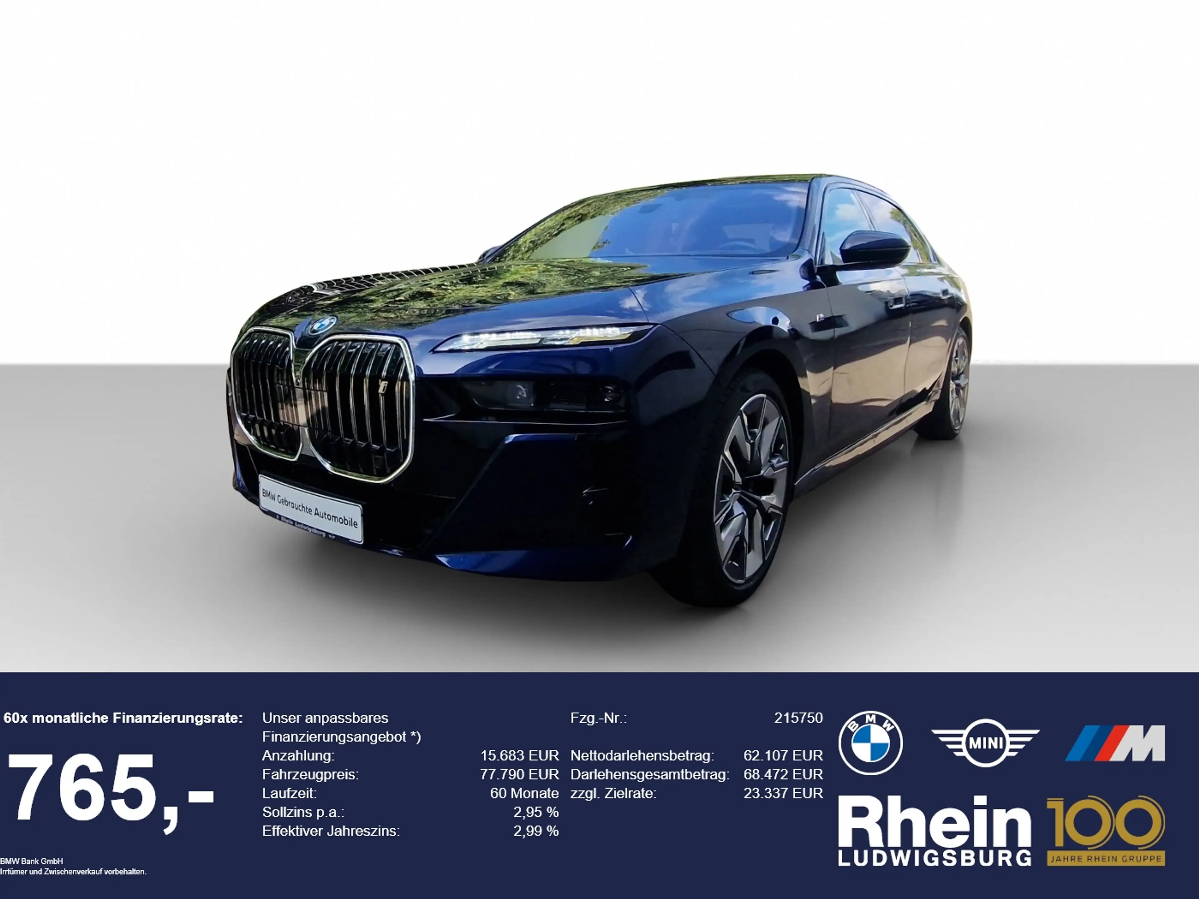 BMW i7 xDrive60 M Sportpaket B&W Sky-Lounge Fond TV