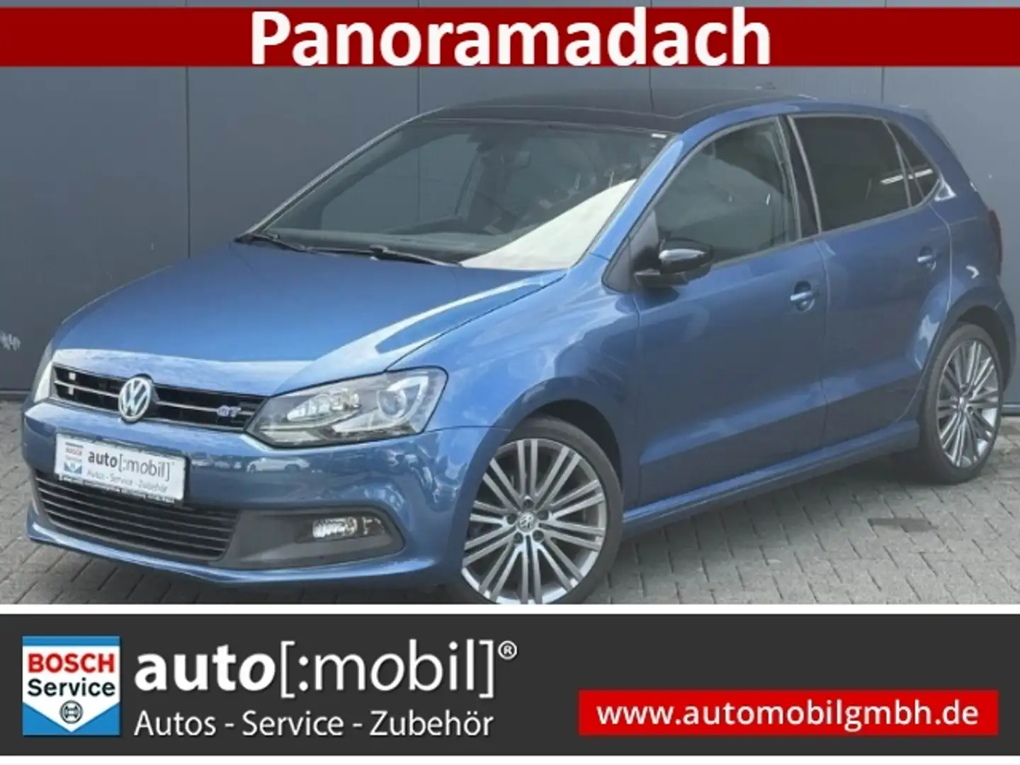 Volkswagen Polo V 1.4 TSI GT+DSG+PANORAMADACH+NAVI Bleu - 1