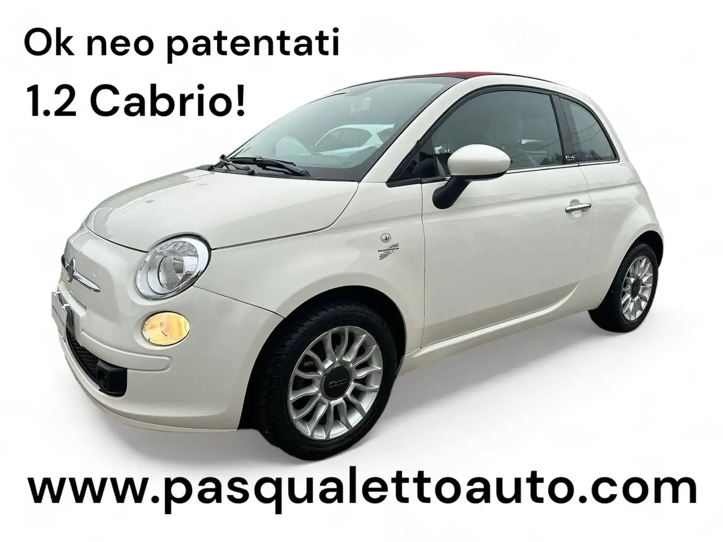 Fiat 500C CABRIO OK NEO PAT. 500C 1.2 Rock 69cv Blanc - 1