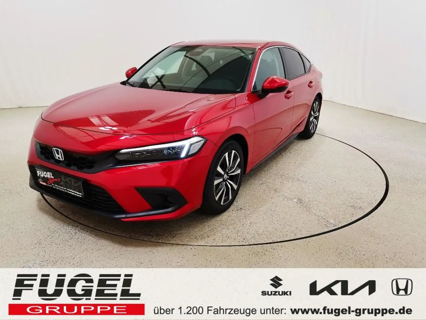 Honda Civic 2.0 i-MMD e:HEV Elegance LED|NAVI|ACC Red - 1