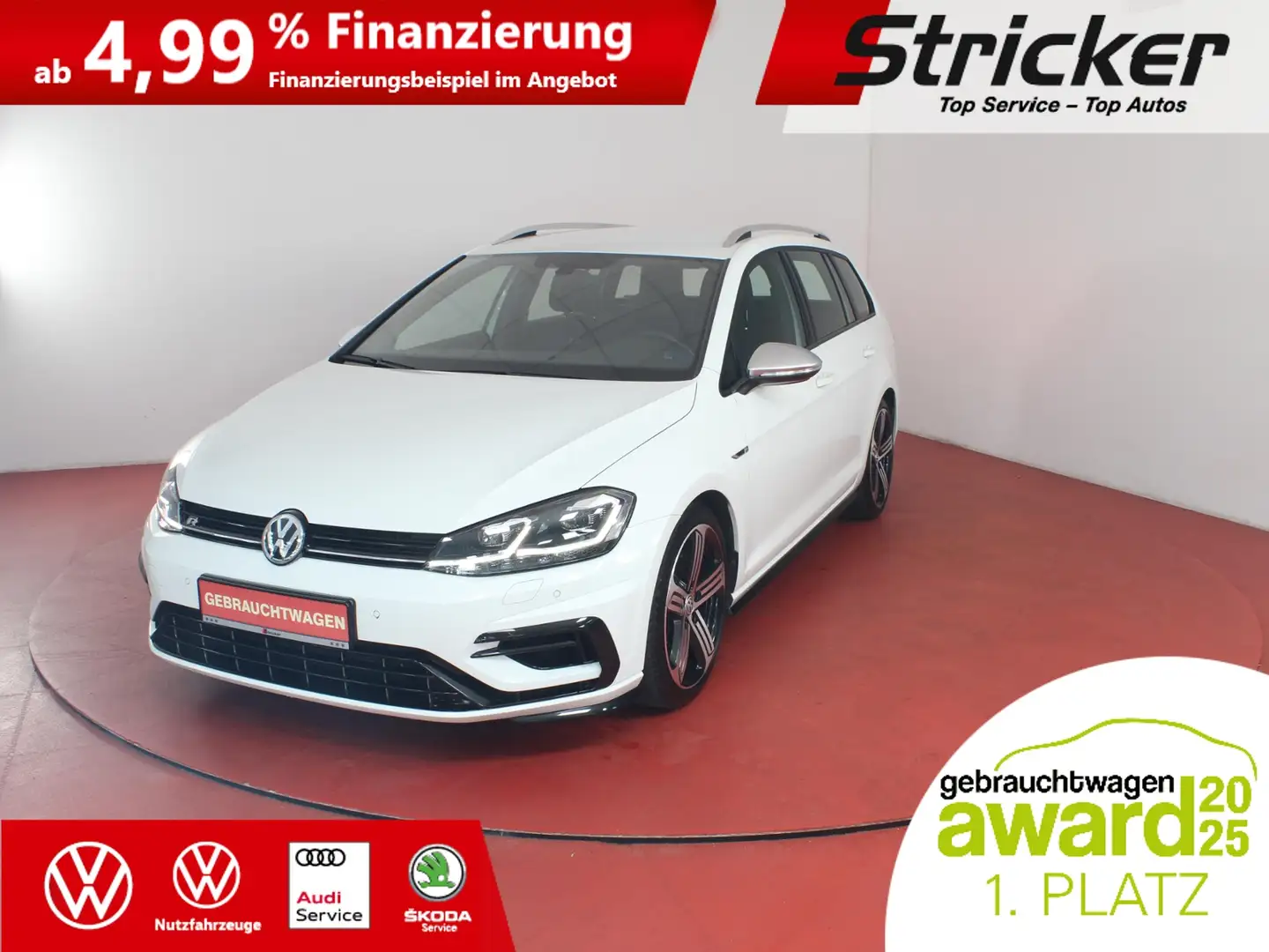 Volkswagen Golf Variant Variant R 2.0 TSI DSG 302,-ohne Anzahlung Bluetoo Weiß - 1
