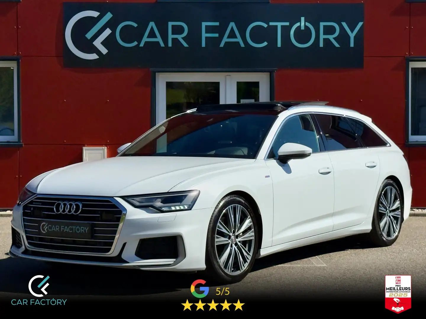 Audi A6 S-Line Quattro 3.0 V6 50 TDI  286 BVA toit ouvrant B\u0026O Navi Plus Virtual Garantie 1an Blanc - 1