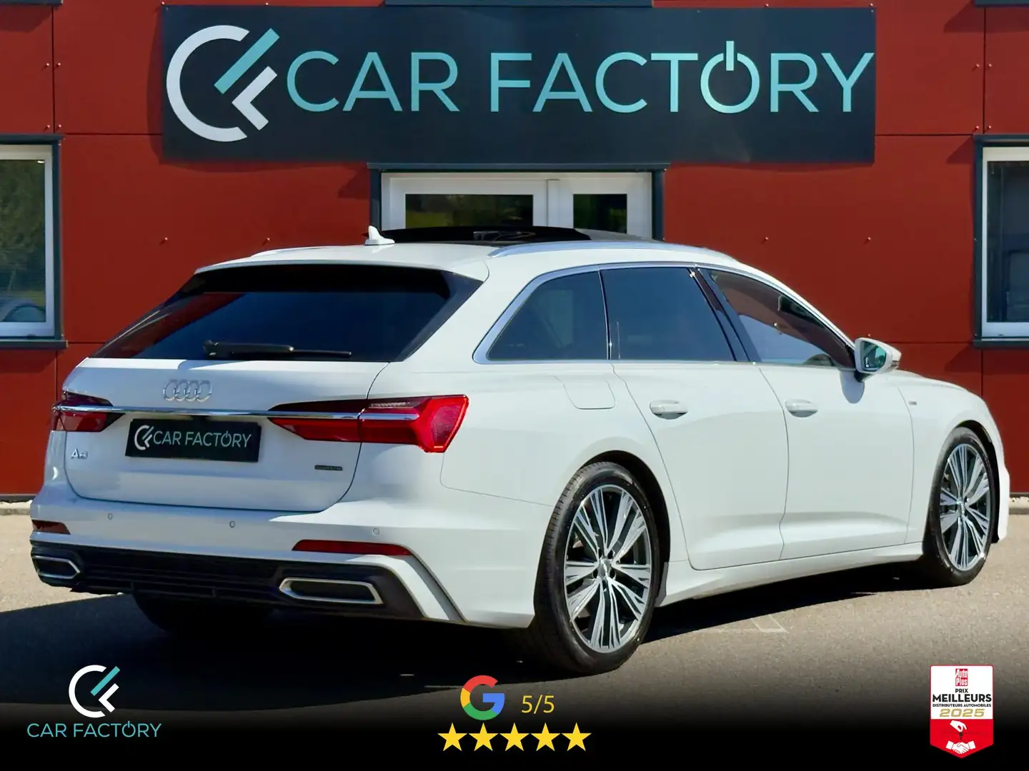 Audi A6 S-Line Quattro 3.0 V6 50 TDI  286 BVA toit ouvrant B\u0026O Navi Plus Virtual Garantie 1an Blanc - 2