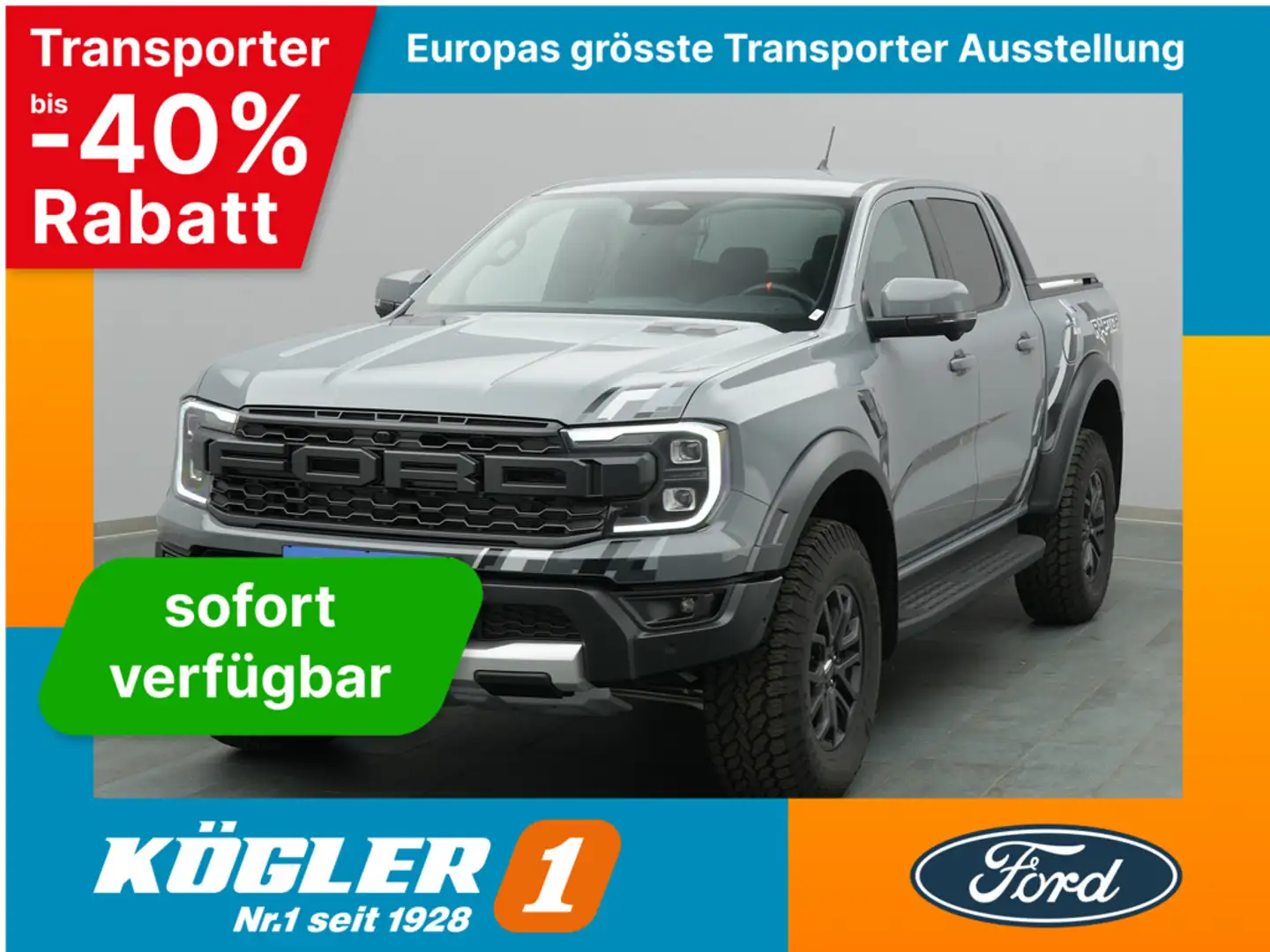 Ford Ranger Raptor Diesel/Standheiz./Raptor-P. Gris - 1
