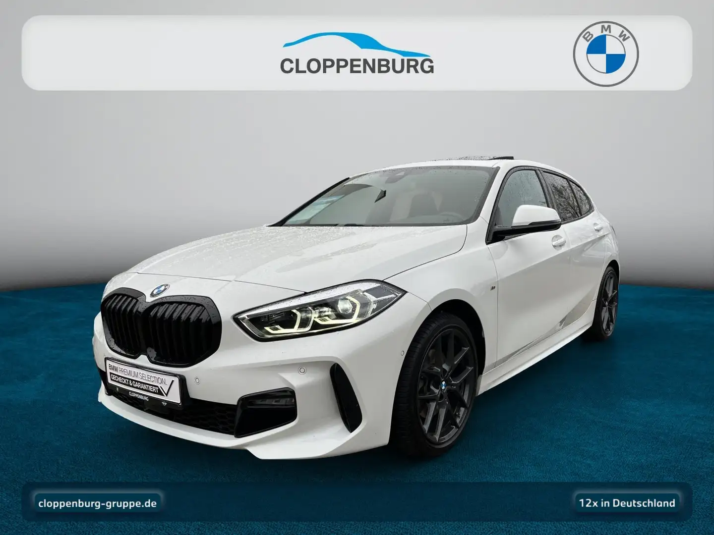 BMW 118 i Navi+Pano+SHZ+KeyGO+HiFi+Fernl.Ass+Spurass. Weiß - 1