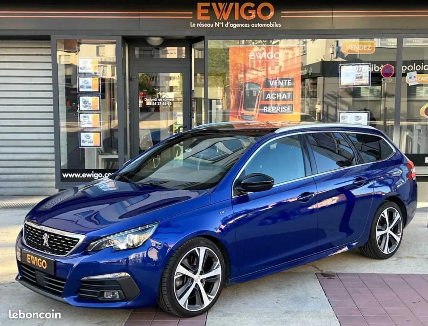 Peugeot 308 2.0 BLUEHDI 180 GT EAT8 -TOIT PANO-DENON-FULL LED- Bleu - 1