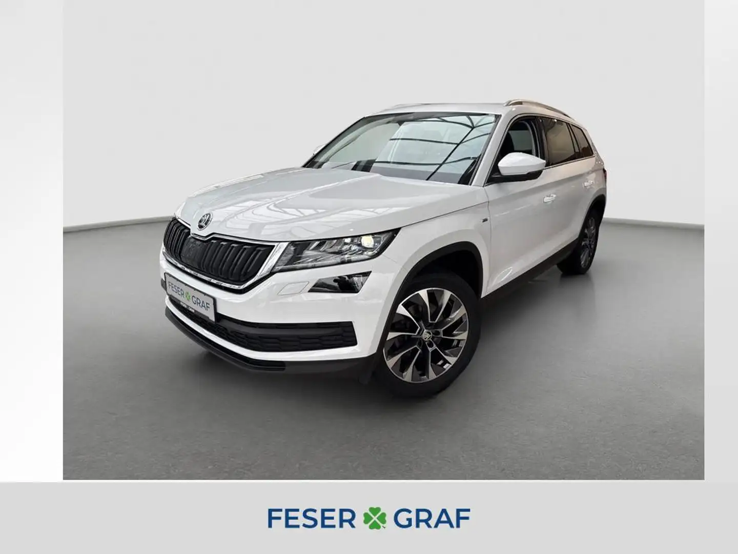 Skoda Kodiaq TDI DSG Drive AHK CANTON 360° Standhzg. Blanc - 1