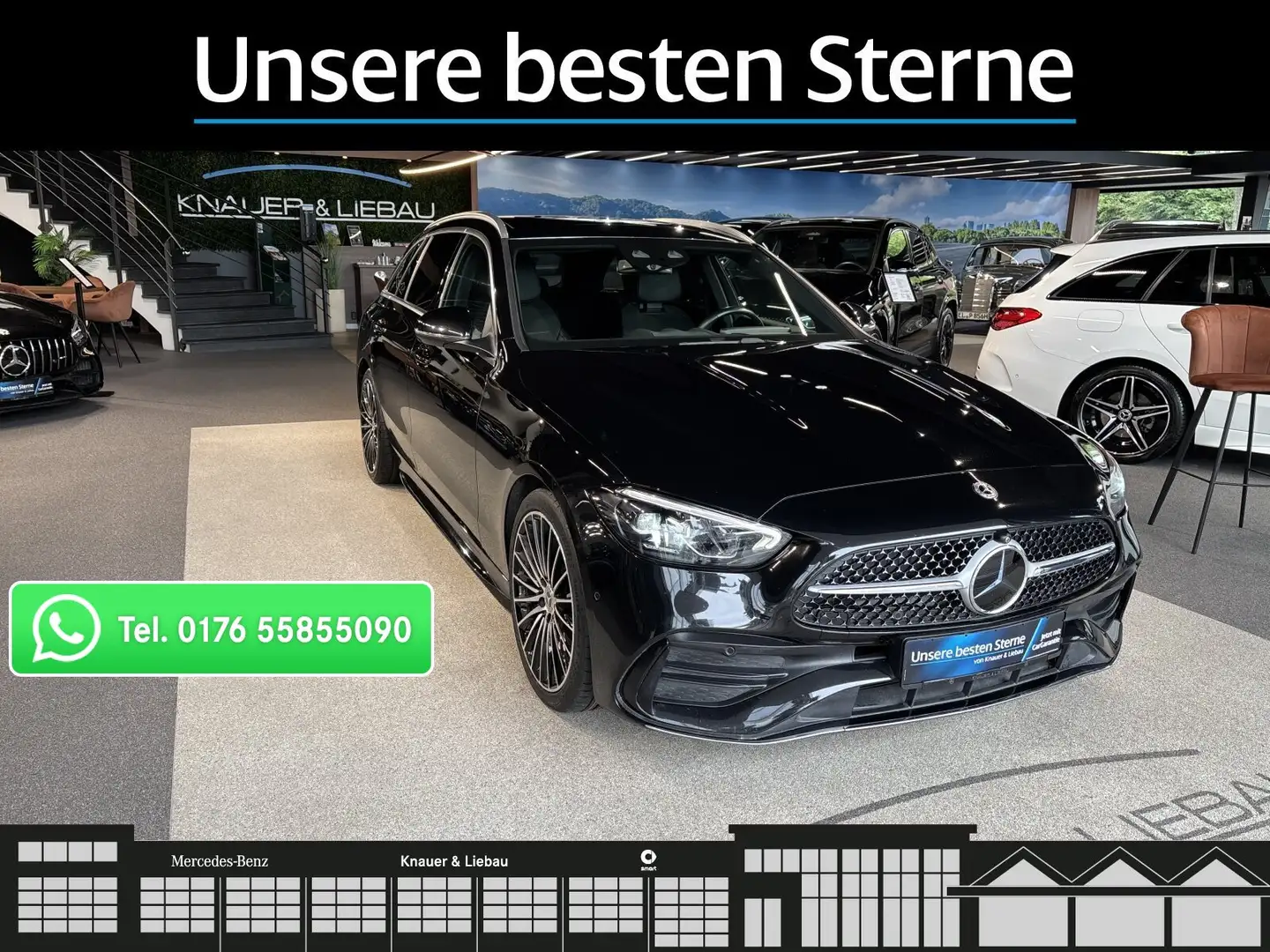 Mercedes-Benz C 220 C 220d T AMG-Line*FAP*AHK*HUD*Pano*Memory*360°* Zwart - 1