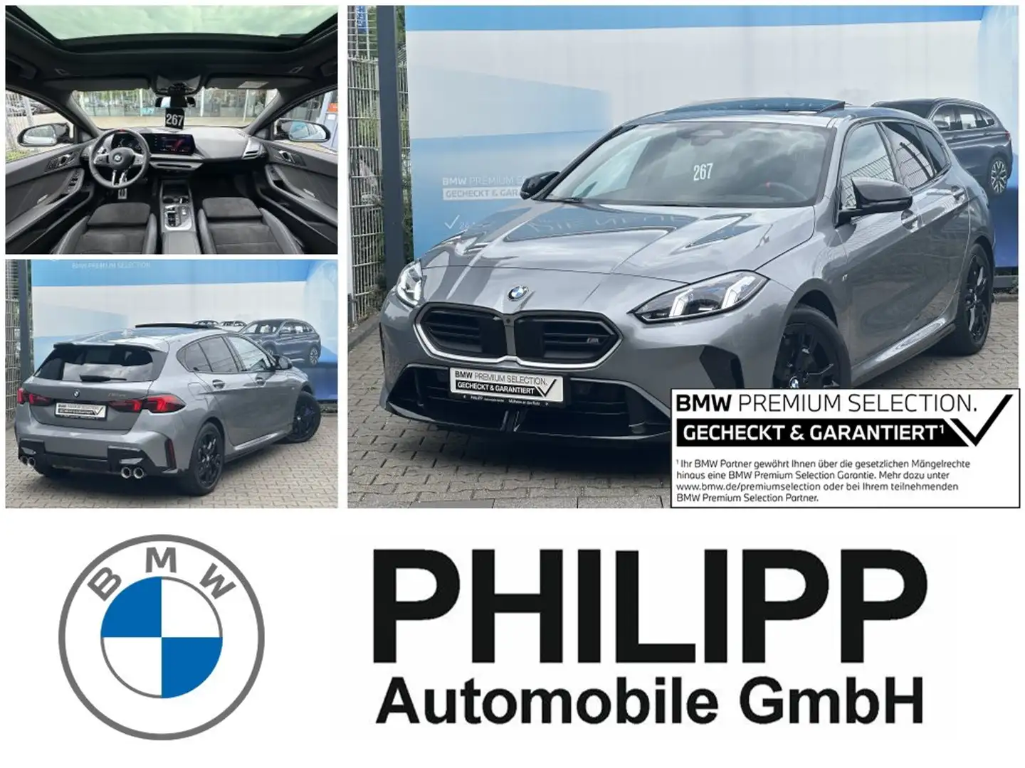 BMW 135 M135 xDrive PANO AHK HuD DA-Prof h&k Ad-Led PA+ Gri - 1