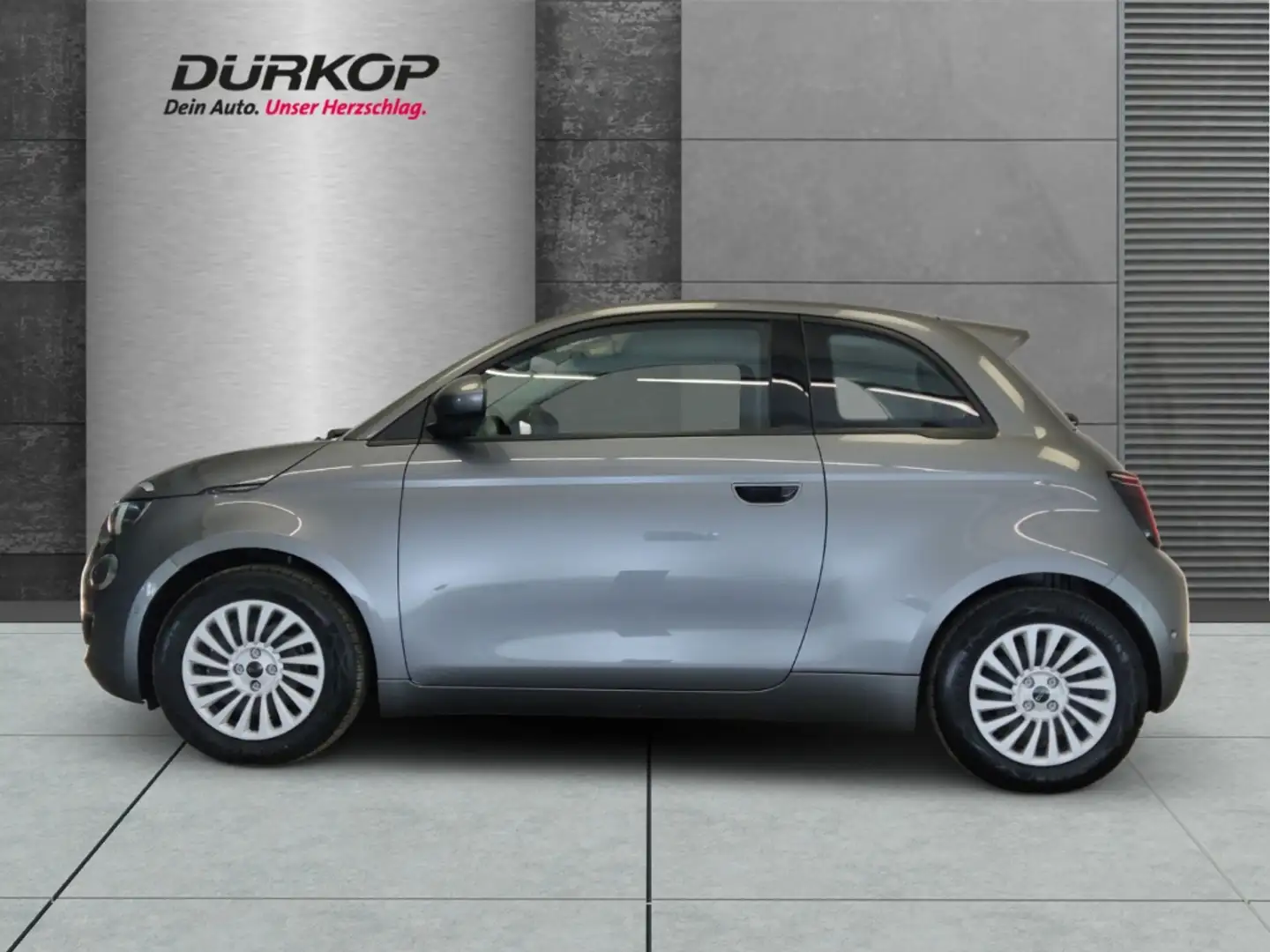 Fiat 500e Navi Leder Memory-Sitz 360° -DroneView Klimaautom Grau - 2