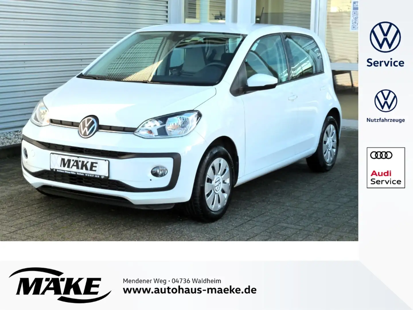 Volkswagen up! 1.0, Kamera, PDC, Tempomat, SHZ, Climatronic, Weiß - 1