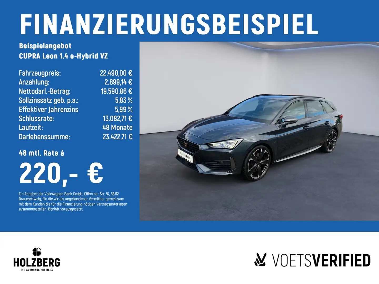 CUPRA Leon 1.4 e-Hybrid VZ AHK+KEYLESS+ACC Grau - 2