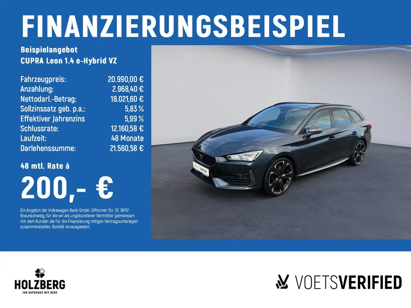 CUPRA Leon 1.4 e-Hybrid VZ AHK+KEYLESS+ACC Grau - 2
