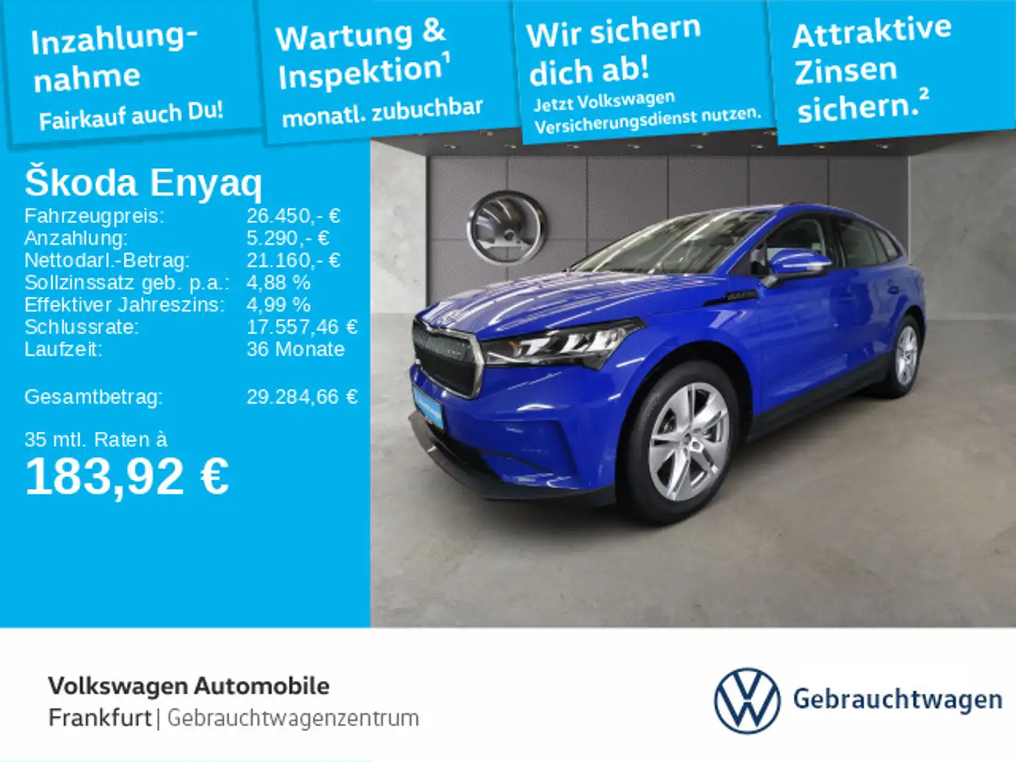 Skoda Enyaq iV 50 Loft Navi LED Blau - 1