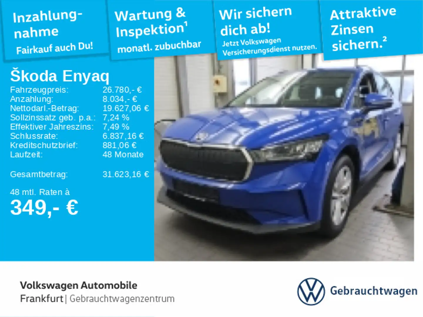 Skoda Enyaq iV 50 Loft Navi LED Blau - 1