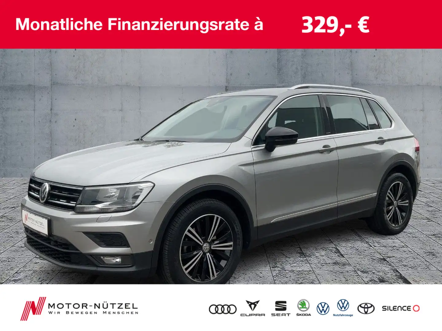 Volkswagen Tiguan 1.5TSI DSG APP+ACC+SHZ+RFK+AHK+PLA+SRA+VC Silber - 1