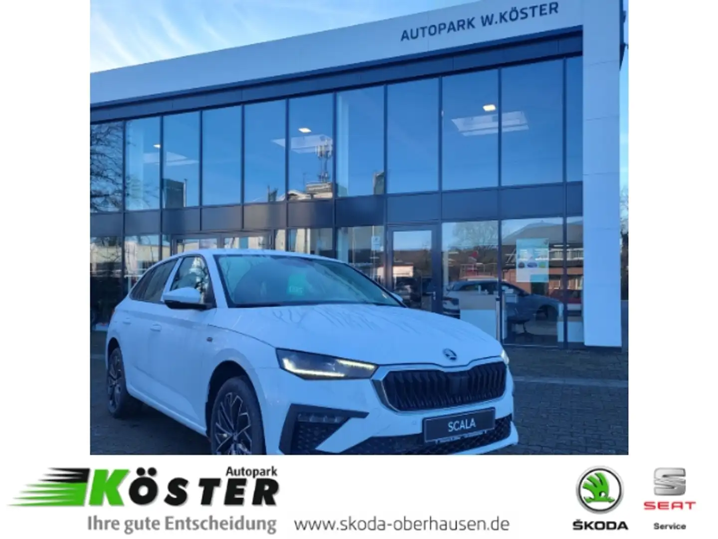 Skoda Scala Drive 1.0 TSI EU6e 7GDSG AHK*PTS*NAV*LED Blanco - 1