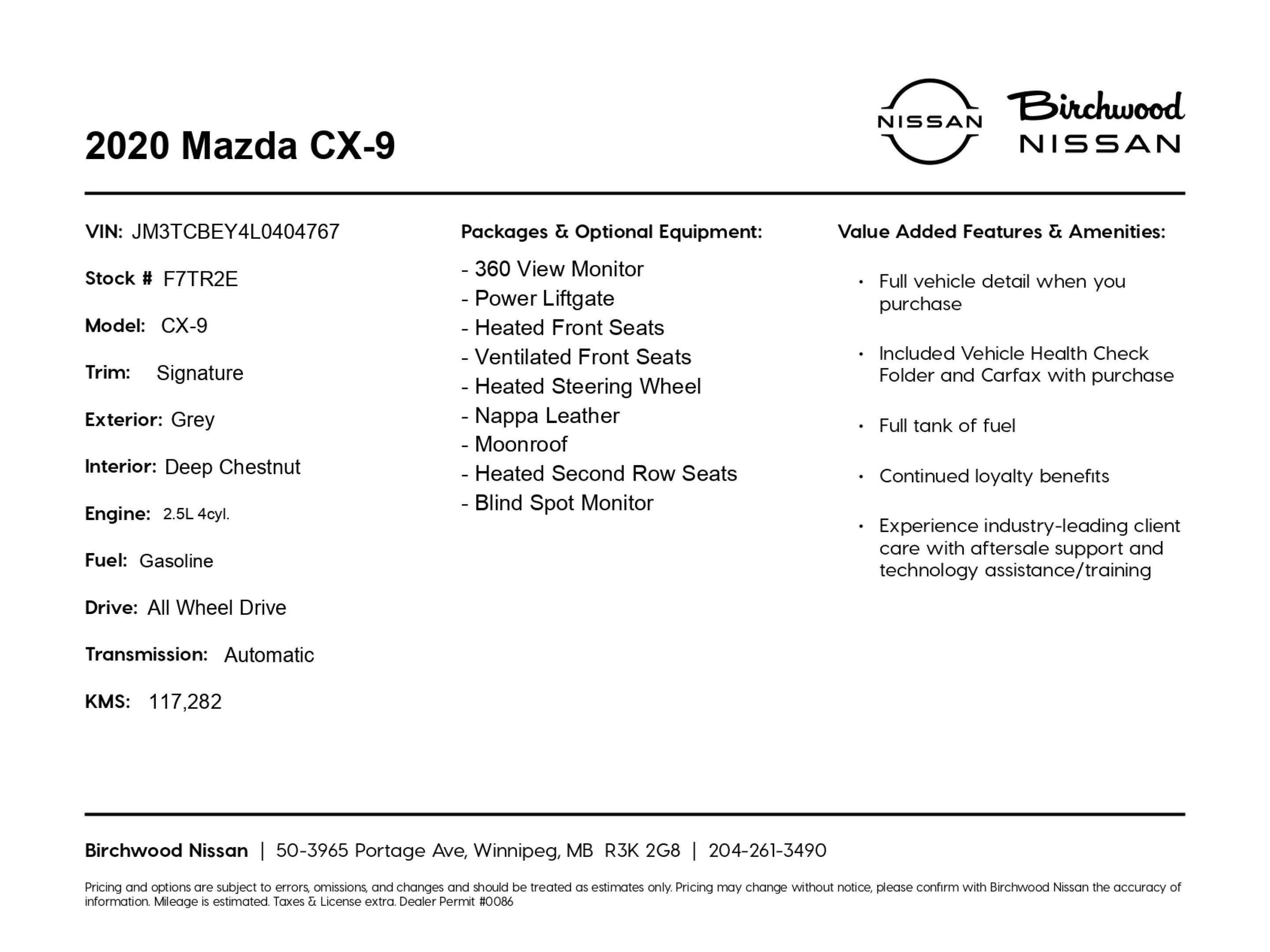 2020 Mazda CX-9 Signature AWD | One Owner — снимка 1